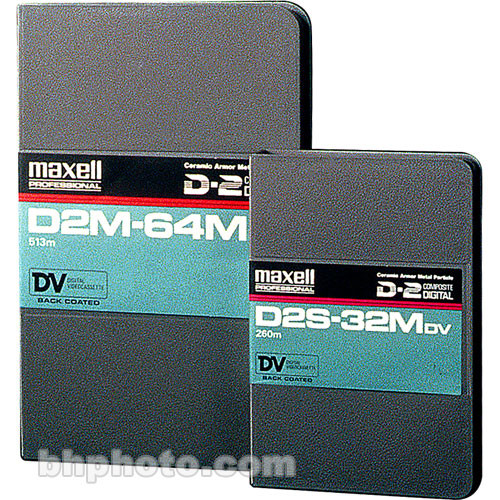 Maxell D2M-64M D2 Video Cassette, Medium Shell