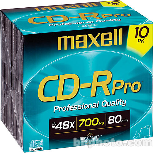 Maxell CD-R 700 MB Professional Scratch Resistant in Slim 648410