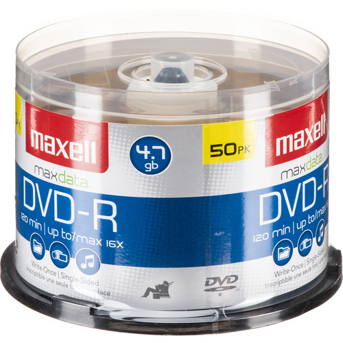 Maxell DVD-R 16x Disc (50) B&H Photo Video