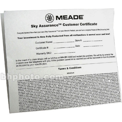 Meade 3-Year Extended Telescope Warranty ($11000.00 to $12999.99)