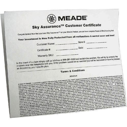 Meade 5-Year Extended Warranty for $350-499.99 Telescopes