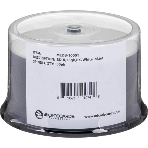 Microboards MEDB-10001 Blu-ray Media (50-Disc Spindle)
