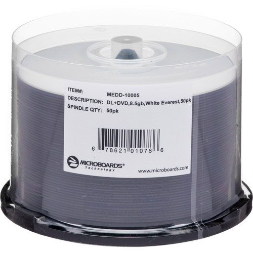 Microboards MEDD-10005 DVD+R Dual-Layer Media (50-disc Spindle)