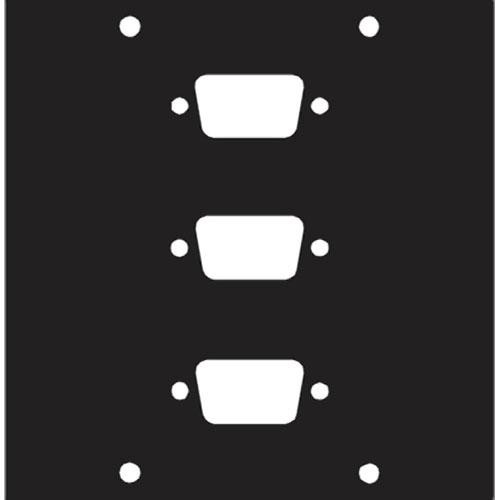 Middle Atlantic 3 DB9 Punchout Panel