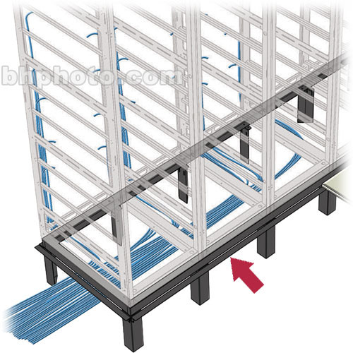Middle Atlantic 3-Bay ANGLE Raised Floor Support Angle (Black)
