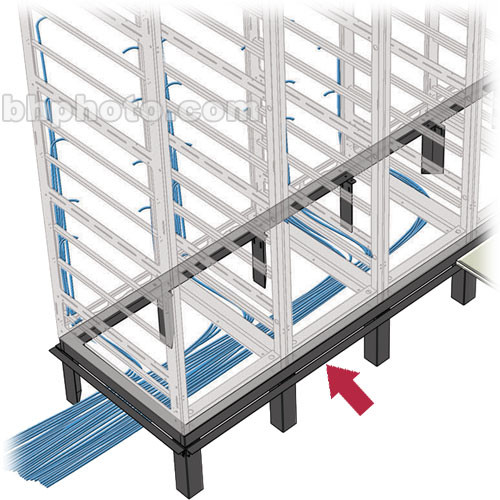Middle Atlantic 5-Bay ANGLE Raised Floor Support Angle (Black)