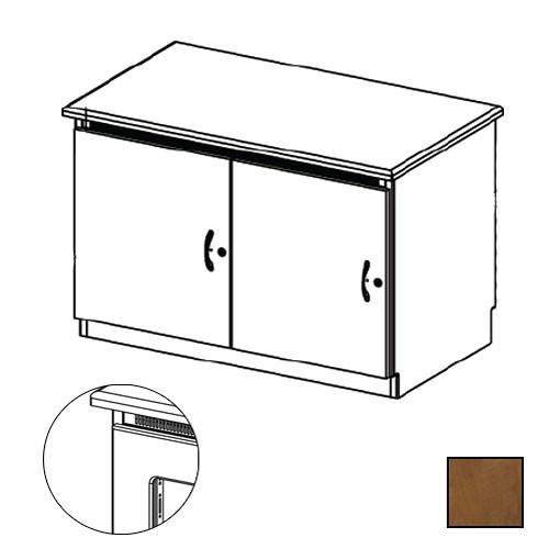 Middle Atlantic Credenza Rack Finishing Kit (Contemporary, 2 Bay, Smoked Plexiglass Doors)