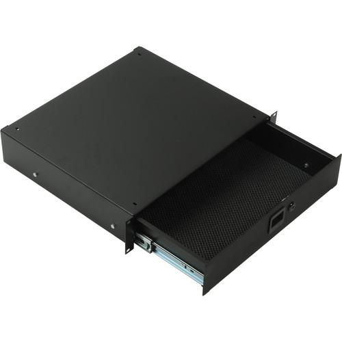 Middle Atlantic 2-Space Rack Drawer with Lock (Black Brushed)