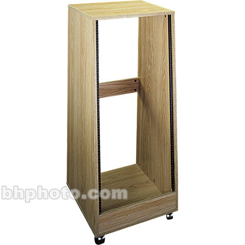 Middle Atlantic OSR24 Rolling Sloped Studio Racks in Oak Laminate