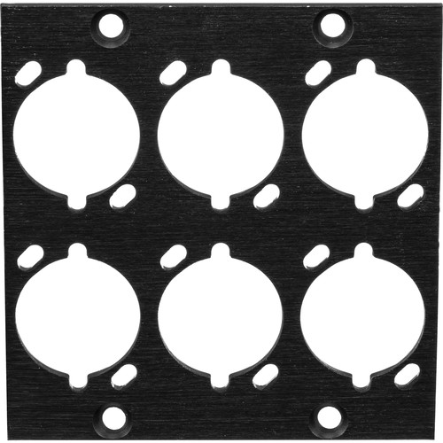 Middle Atlantic Six Universal XLR Female Punchout Panel