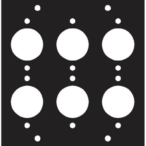 Middle Atlantic Six Universal XLR Female Punchout Panel