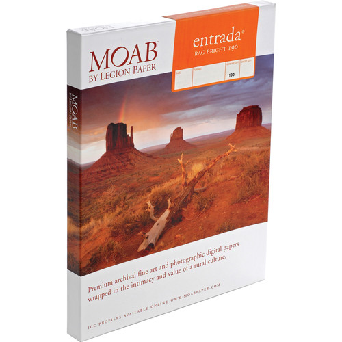 Moab Entrada Rag Bright 190 Paper (12 x 13", 25 Sheets)