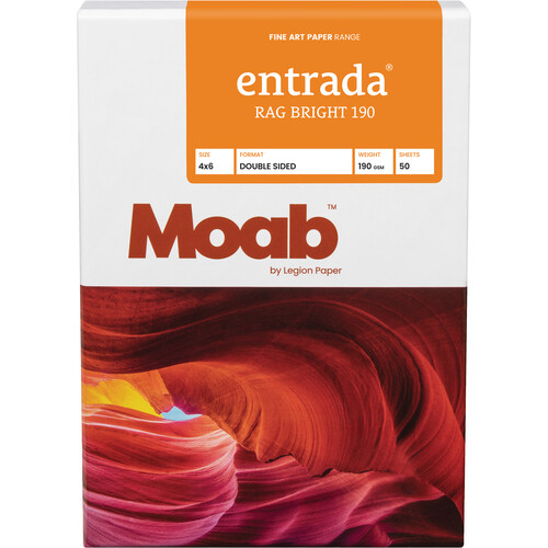 Moab Entrada Rag Bright 190 Paper (4 x 6", 50 Sheets)