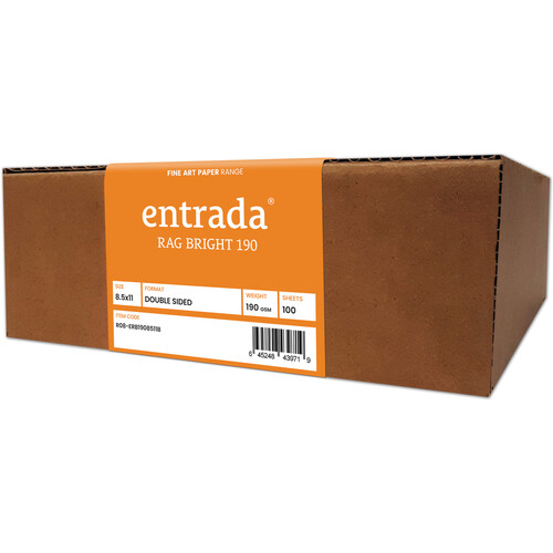 Moab Entrada Rag Bright 190 Paper (8.5 x 11", 100 Sheets)