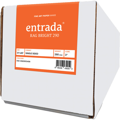 Moab Entrada Rag Bright 290 Archival Inkjet Paper (13" x 40' Roll)