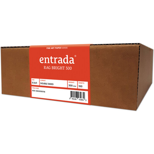 Moab Entrada Rag Bright 300 Paper (8.5 x 11", 100 Sheets)