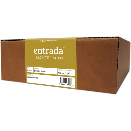 Moab Entrada Rag Natural 190 Paper (8.5 x 11", 100 Sheets)