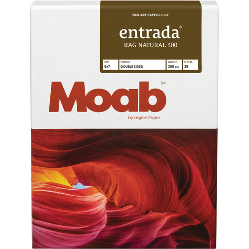 Moab Entrada Rag Natural 300 Paper (5 x 7", 25 Sheets)