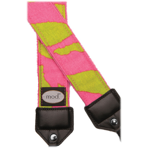 Mod Zebra Camera Strap Black Velvet Damask Pattern