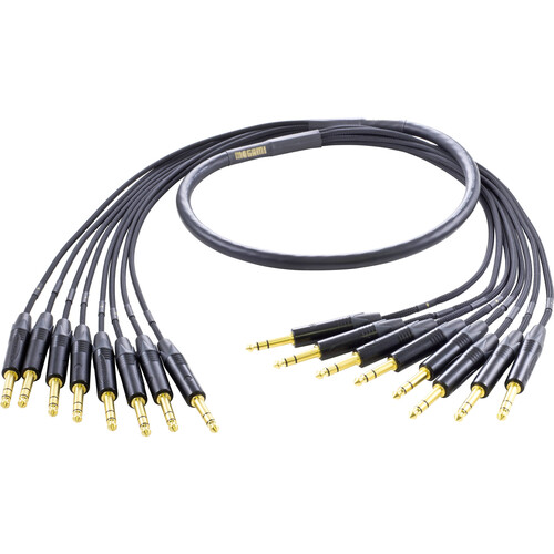 Mogami Gold 8 x 1/4" TRS Male to 8 x 1/4" TRS Male Fan-Out Audio Snake (10')