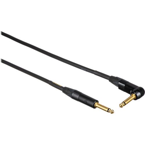 Mogami Gold Instrument Straight 1/4" Male to Right-Angle 1/4" Male Instrument Cable (10')