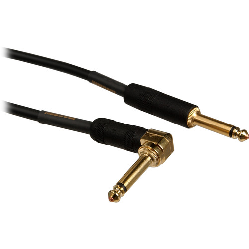 Mogami Gold Instrument Straight 1/4" Male to Right-Angle 1/4" Male Instrument Cable (25')