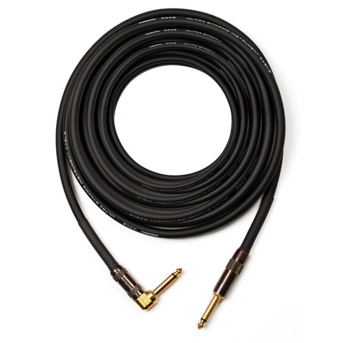 Mogami Platinum Guitar 1/4" TS Male to 1/4" TS Male Right-Angle Cable (30')