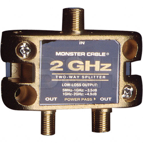 Monster Cable 109714 2-Way 2 GHz Coaxial Splitter