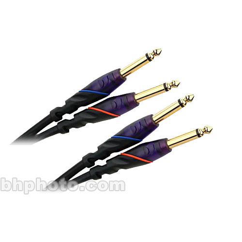 Monster Cable Prolink DJ Series 1/4" Male Pair to 1/4" Male Pair Cable - 3'
