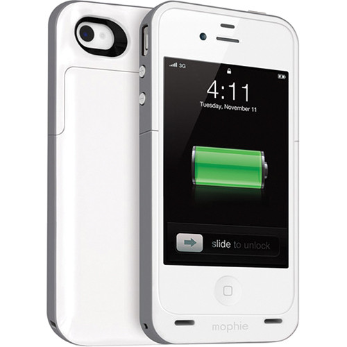 mophie juice pack plus Battery Pack for iPhone 4 & 4S (White)