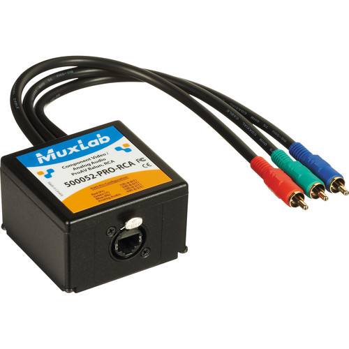 MuxLab Component Video/Analog Audio ProAV Balun with RCA Connectors