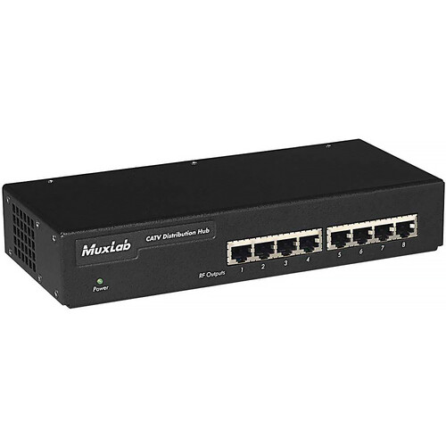 MuxLab 500301 CATV Distribution Hub (8 Ports, 220-240V)