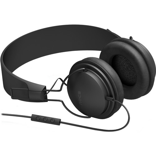 NOCS NS300 Street On-Ear Stereo Headphones with Mic and Remote (Black)