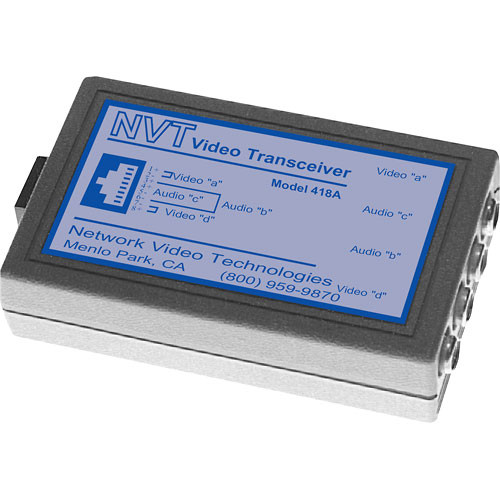 NVT Phybridge NV-418A Dual Channel Passive Video/Audio Transceiver