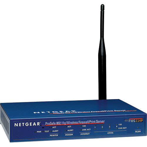 NETGEAR ProSafe 802.11g Wireless Firewall with Switch and USB Print Server