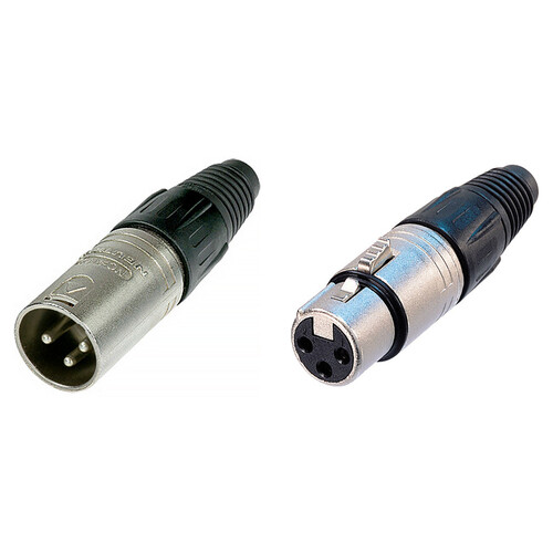 Neutrik X-Series Male and Female XLR Connectors Kit (Nickel Housing)