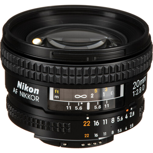 Nikon AF NIKKOR 20mm f/2.8D Lens (Refurbished by Nikon USA)