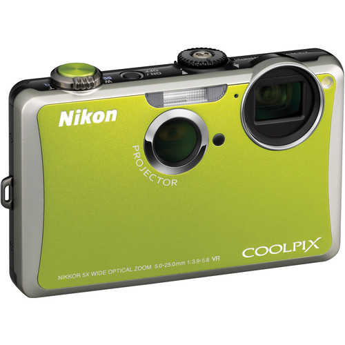 Nikon Coolpix S1100pj Digital Camera (Green) 26236 B&H Photo