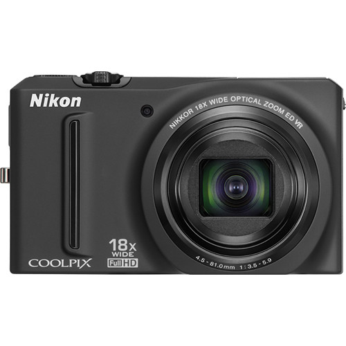 Nikon Coolpix S9100 Digital Camera (Black)