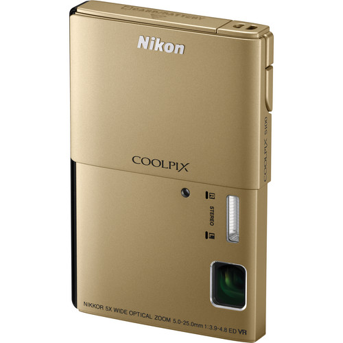 Nikon CoolPix S100 Digital Camera (Gold)