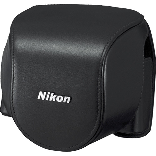 Nikon CB-N4000A Leather Body Case Set For Nikon 1 V2 Camera and 1 NIKKOR 10-30mm Lens (Black)