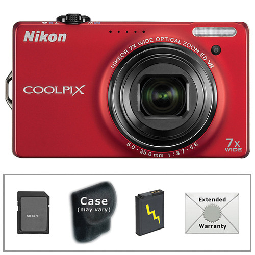 Nikon CoolPix S6000 Digital Camera with Deluxe Accessory Kit