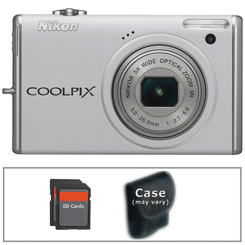 Nikon CoolPix S640 Digital Camera (White) with Basic Accessory Kit