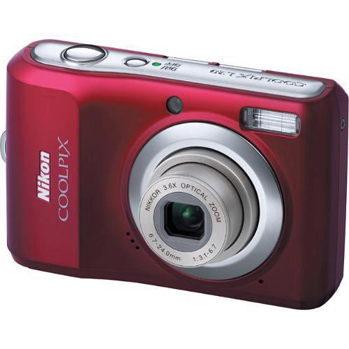 Nikon Coolpix L20 Digital Camera with Basic Accessory Kit (Deep Red)