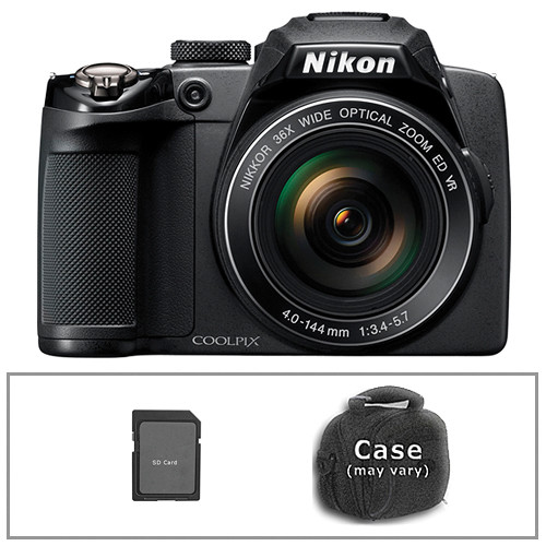 Nikon Coolpix P500 Digital Camera with Basic Accessory Kit (Black)