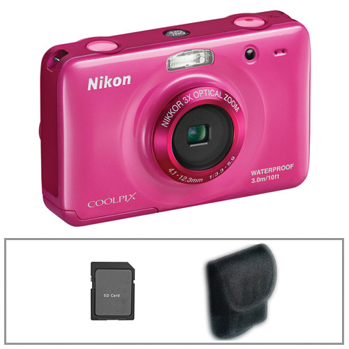 Nikon Coolpix S30 Digital Camera (Pink) with Basic Accessory Kit
