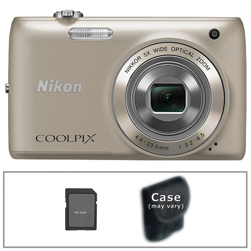 Nikon Coolpix S4100 Digital Camera with Basic Accessory Kit (Silver)