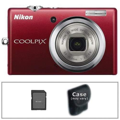 Nikon Coolpix S570 Digital Camera Kit (Red)
