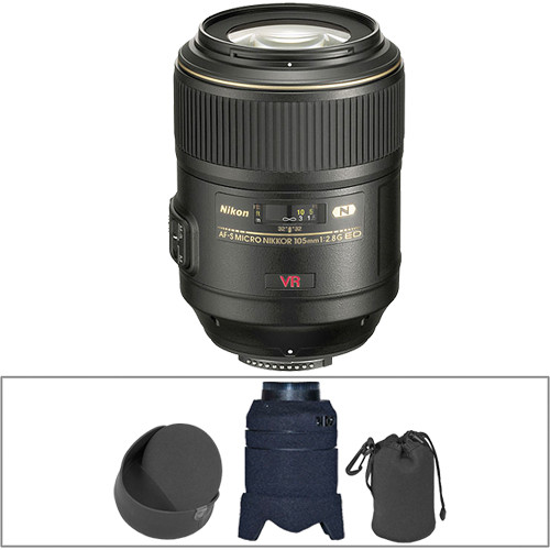 Nikon Micro-Nikkor 105mm f/2.8G ED-IF AF-S VR Autofocus Lens LensCoat Kit