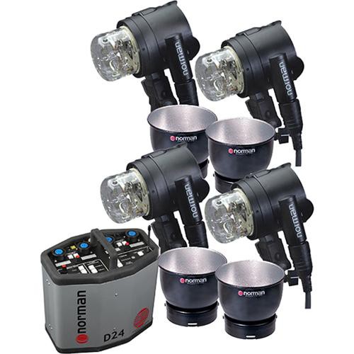 Norman D24R Pack, 4- IL2500 Head/Reflector Kit